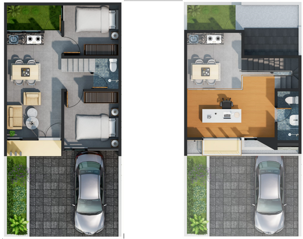 foto denah rumah tipe Edelweiss perumahan GREEN SYFA RESIDENCE