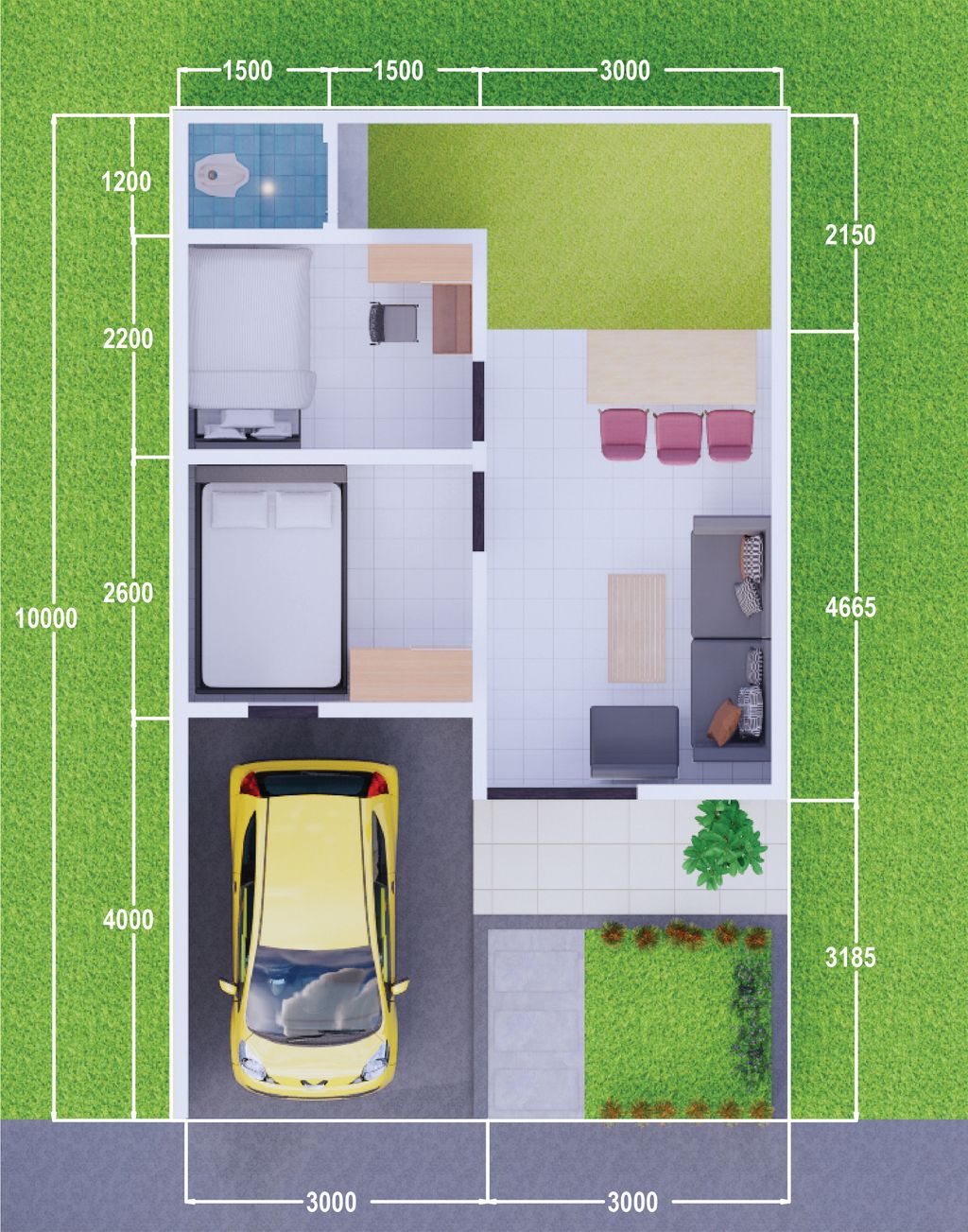 foto denah rumah tipe SGV Plus perumahan Solear Garden View