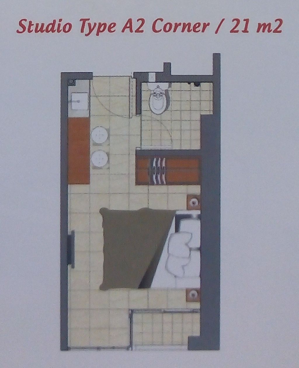 foto denah rumah tipe A2 perumahan Apartemen Callia&Tifolia Pulomas Park Center