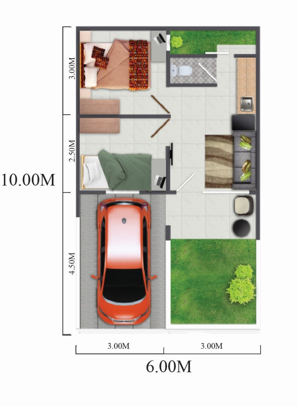 foto denah rumah tipe CARERA - Non Standard perumahan CASARIO RESIDENCE