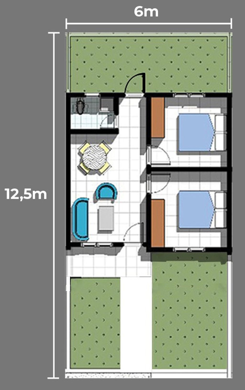 foto denah rumah tipe 36 perumahan THE SCANDI 1