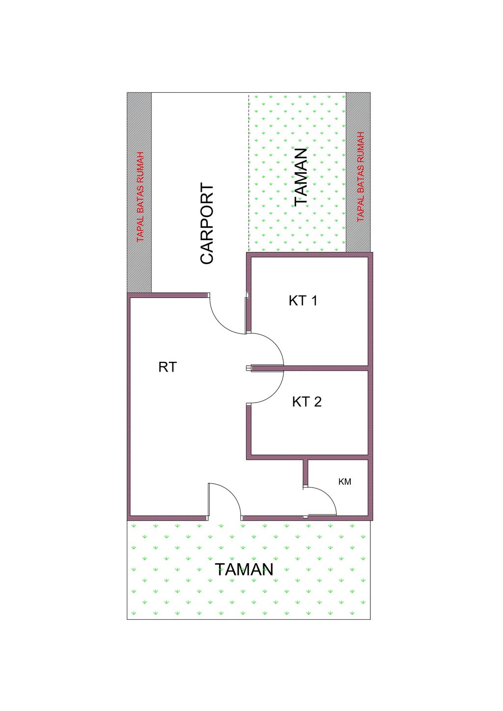 foto denah rumah tipe 36 perumahan CLUSTER NAMORAYA