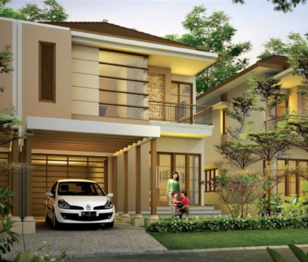 foto tampak rumah tipe Istana Bunga 170 perumahan Rancamaya Golf Estate