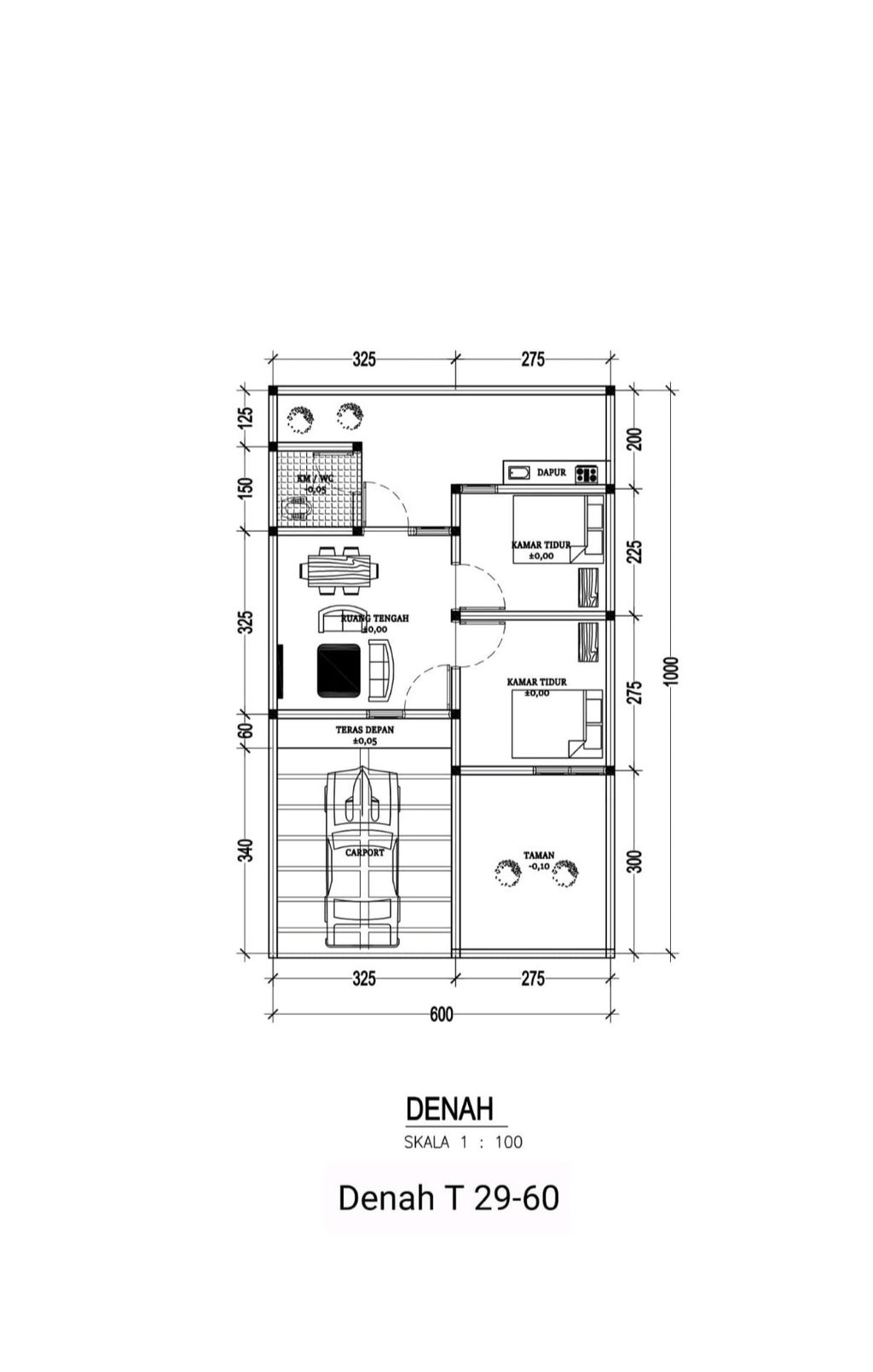 foto denah rumah tipe 29/60 perumahan Bumi Sampurna Indah (BSI) 2