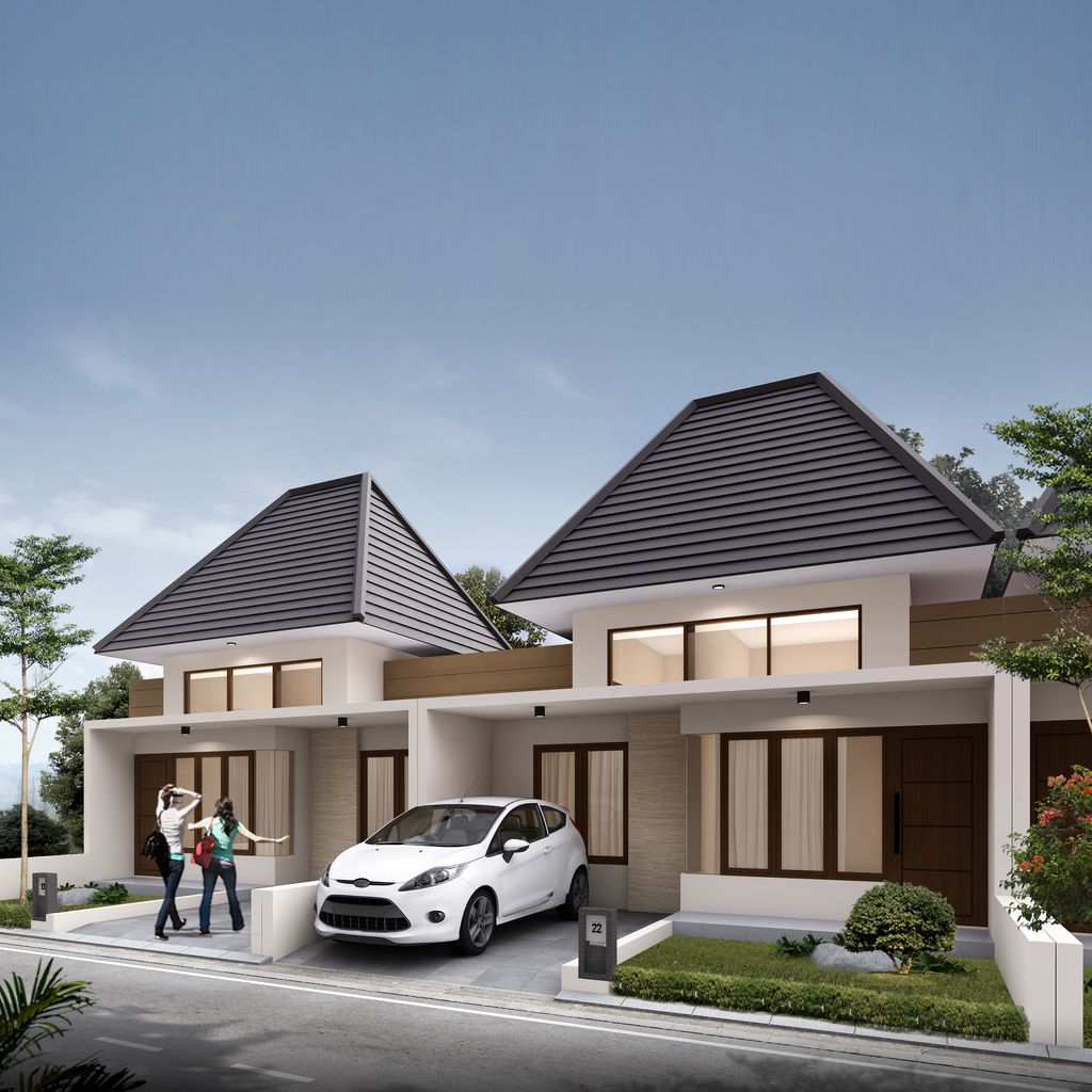 foto tampak rumah tipe GN2.55/84 perumahan GREEN NATURA