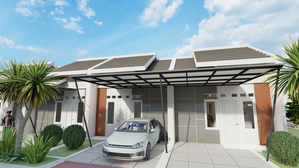 foto tampak rumah tipe EDELWEISS perumahan Cipass Garden Residence