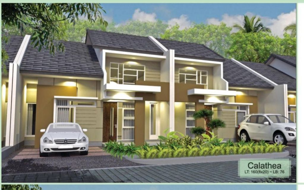 foto tampak rumah tipe Calathea perumahan Taman Indah Regency