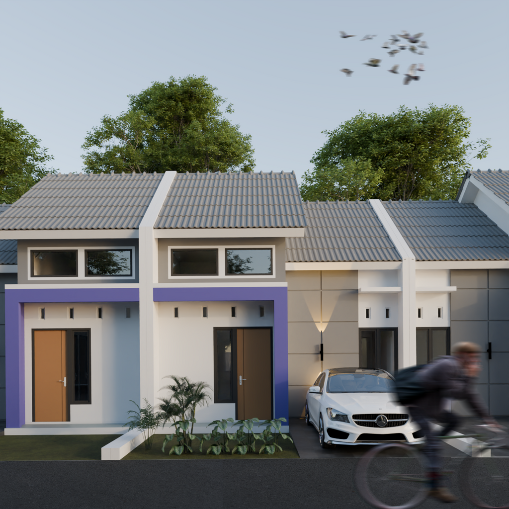 foto tampak rumah tipe 36 perumahan mutiara kurungrejo residence