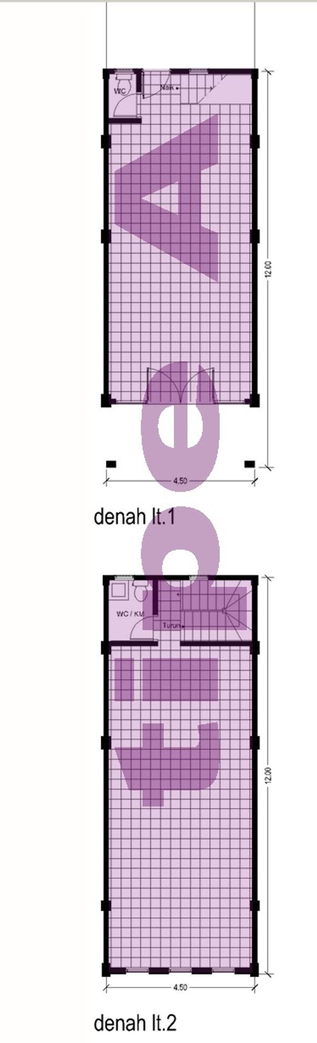 foto denah rumah tipe PASADENA 1,664,350 perumahan MUTIARA GADING CITY - LONDON BLV