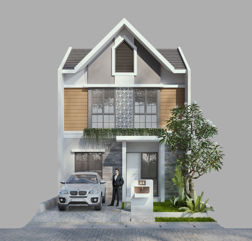 foto tampak rumah tipe 80/98 perumahan ECO MEDAYU