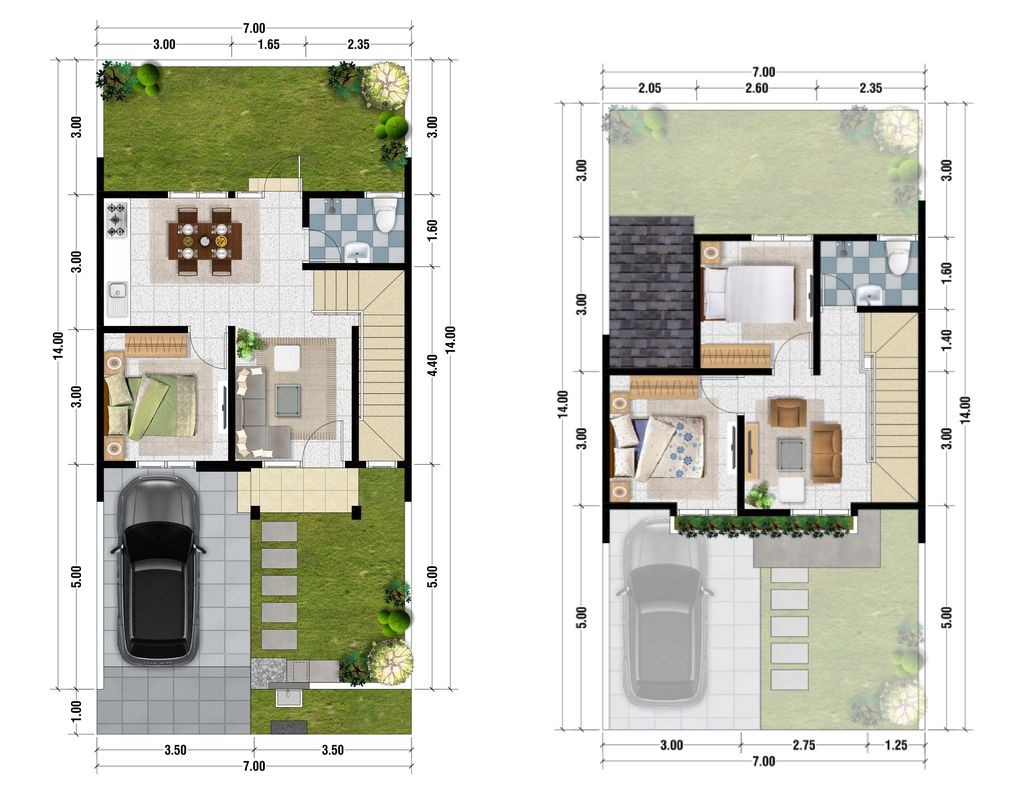 foto denah rumah tipe 80/98 perumahan ECO MEDAYU