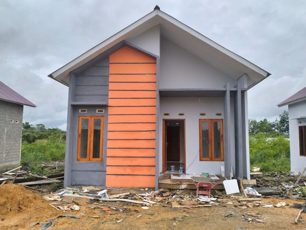 foto tampak rumah tipe 36 perumahan MANDAWERA HOUSE