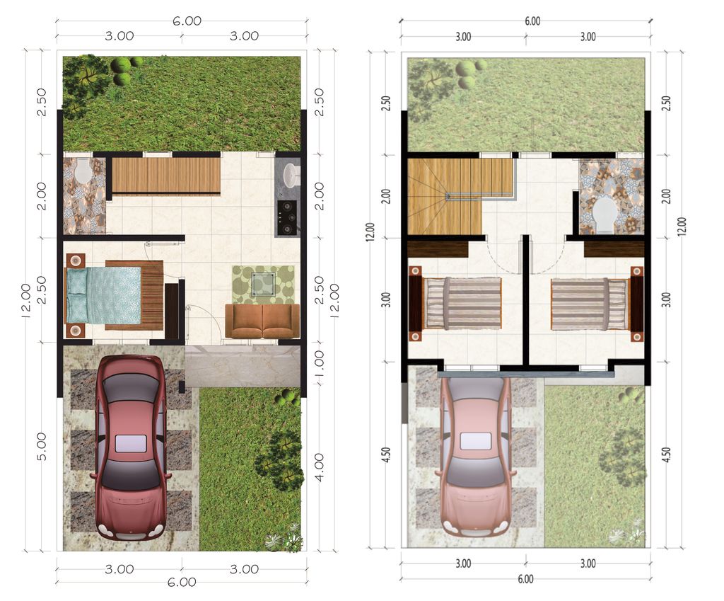 foto denah rumah tipe 60/72 perumahan ECO MEDAYU