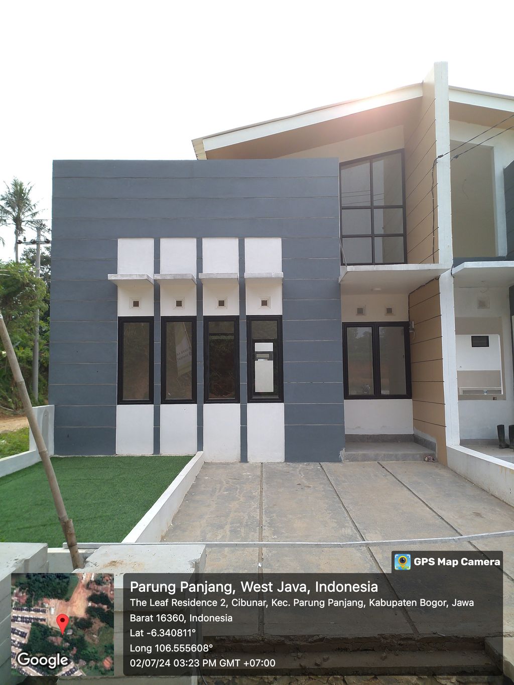foto tampak rumah tipe Alamanda 24/72 perumahan The Leaf Residence