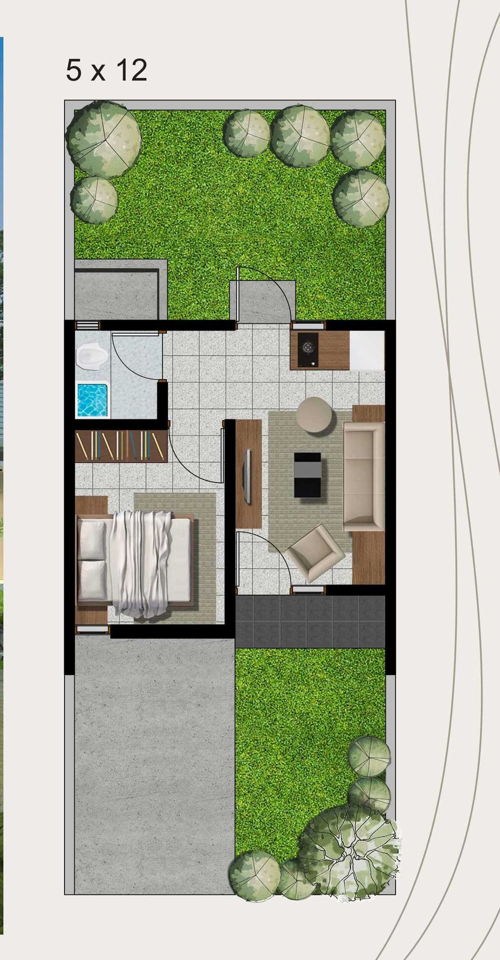 foto denah rumah tipe T.24 (2024) perumahan MANGLI RESIDENCE
