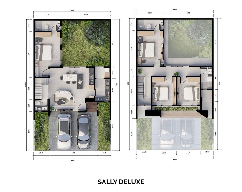 foto denah rumah tipe Sally Deluxe B perumahan CITRALAND THE GREENLAKE SURABAYA