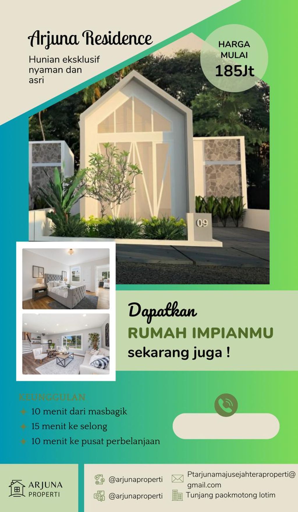 foto denah rumah tipe 27/80 perumahan ARJUNA RESIDENCE