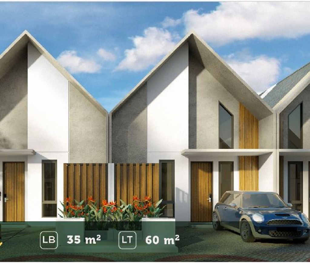 foto tampak rumah tipe 35/60 perumahan KARTIKA RESIDENCE JUNI 2024