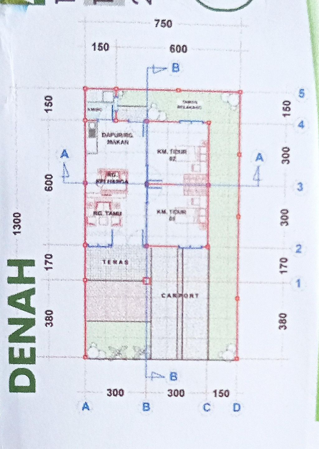 foto denah rumah tipe 36 perumahan PUTRI AULIA RESIDENCE
