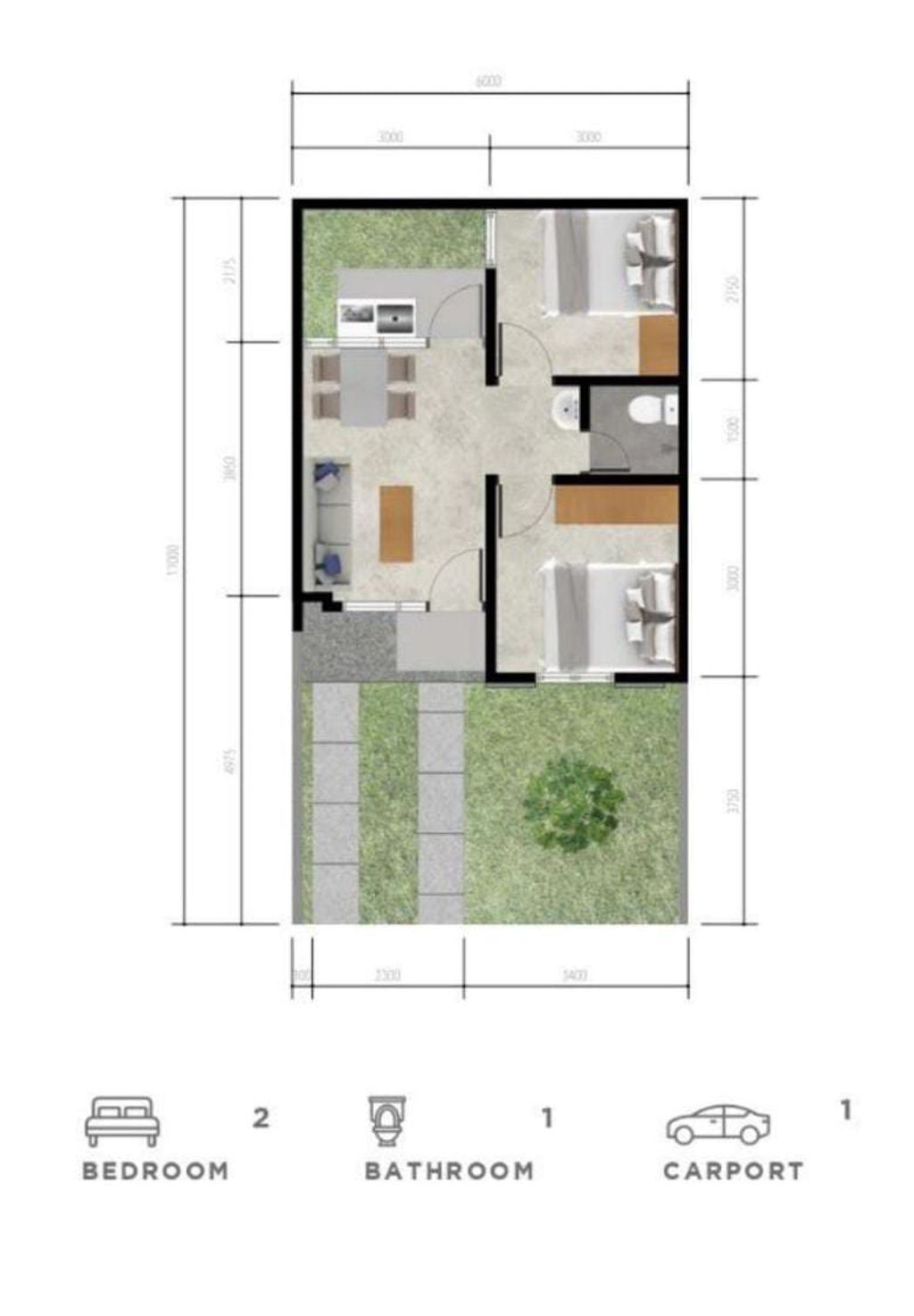 foto denah rumah tipe 36/99 perumahan BRITANIA BEKASI (TAHAP 2)