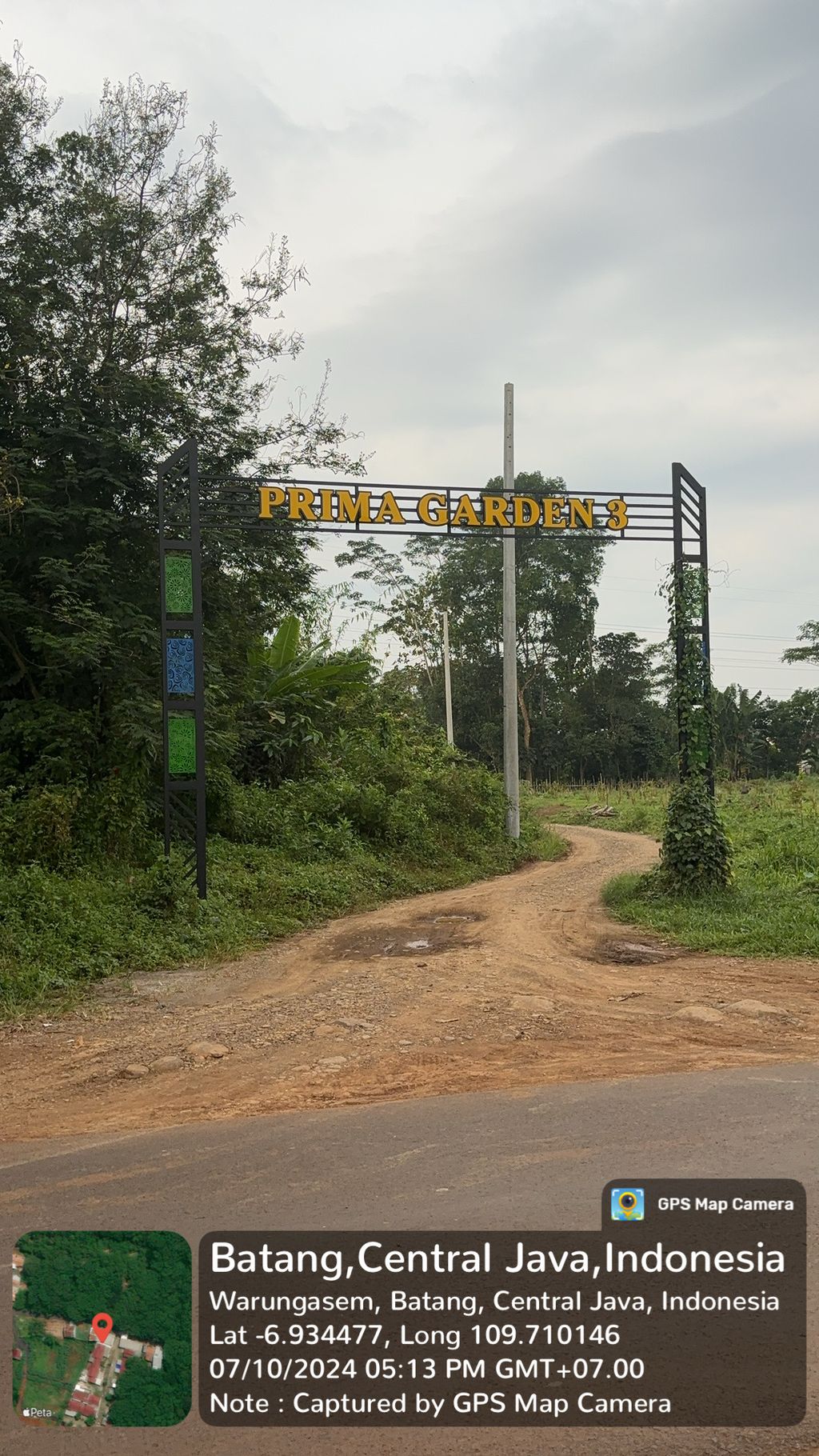 foto gerbang perumahan PERUMAHAN PRIMA GARDEN 3