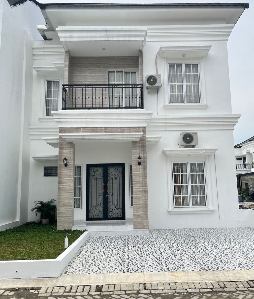foto tampak rumah tipe Hollyhock perumahan Taman Asoka Asri Cluster Harvest