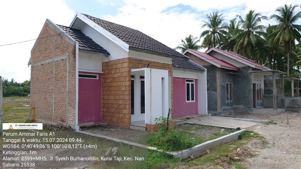 foto tampak rumah tipe 54 perumahan AMMAR FARIS RESIDENCE
