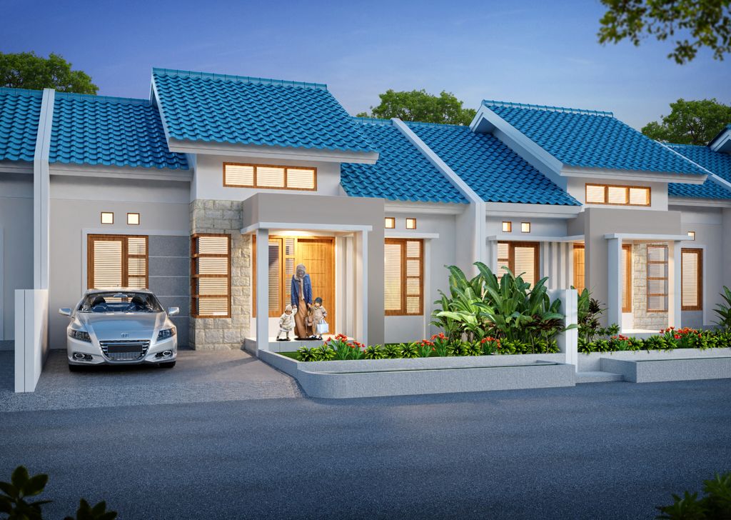 foto tampak rumah tipe 72/135 perumahan GRAHA MARINA SWAVENIA