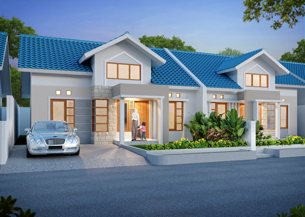foto tampak rumah tipe 90/200 perumahan GRAHA MARINA SWAVENIA