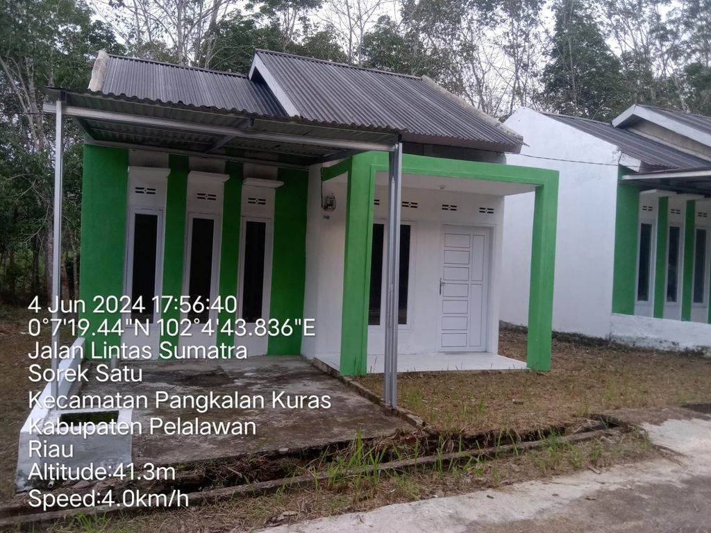 foto tampak rumah tipe RSH 36 perumahan KAMPUNG BERLIAN