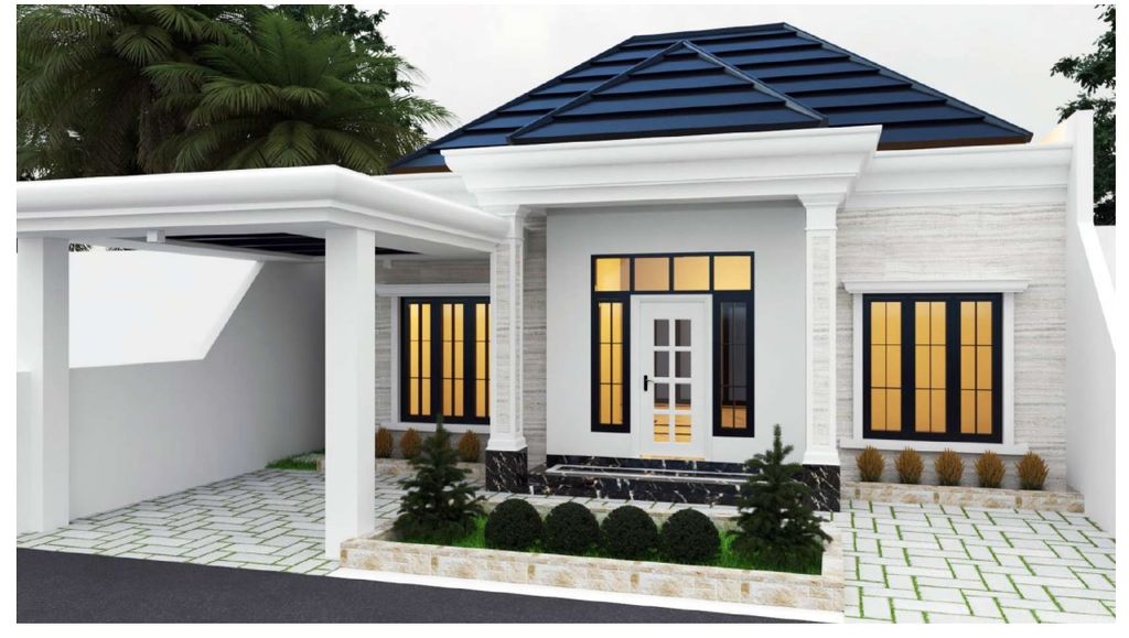 foto tampak rumah tipe 78 perumahan PONDOK RABBANI 4