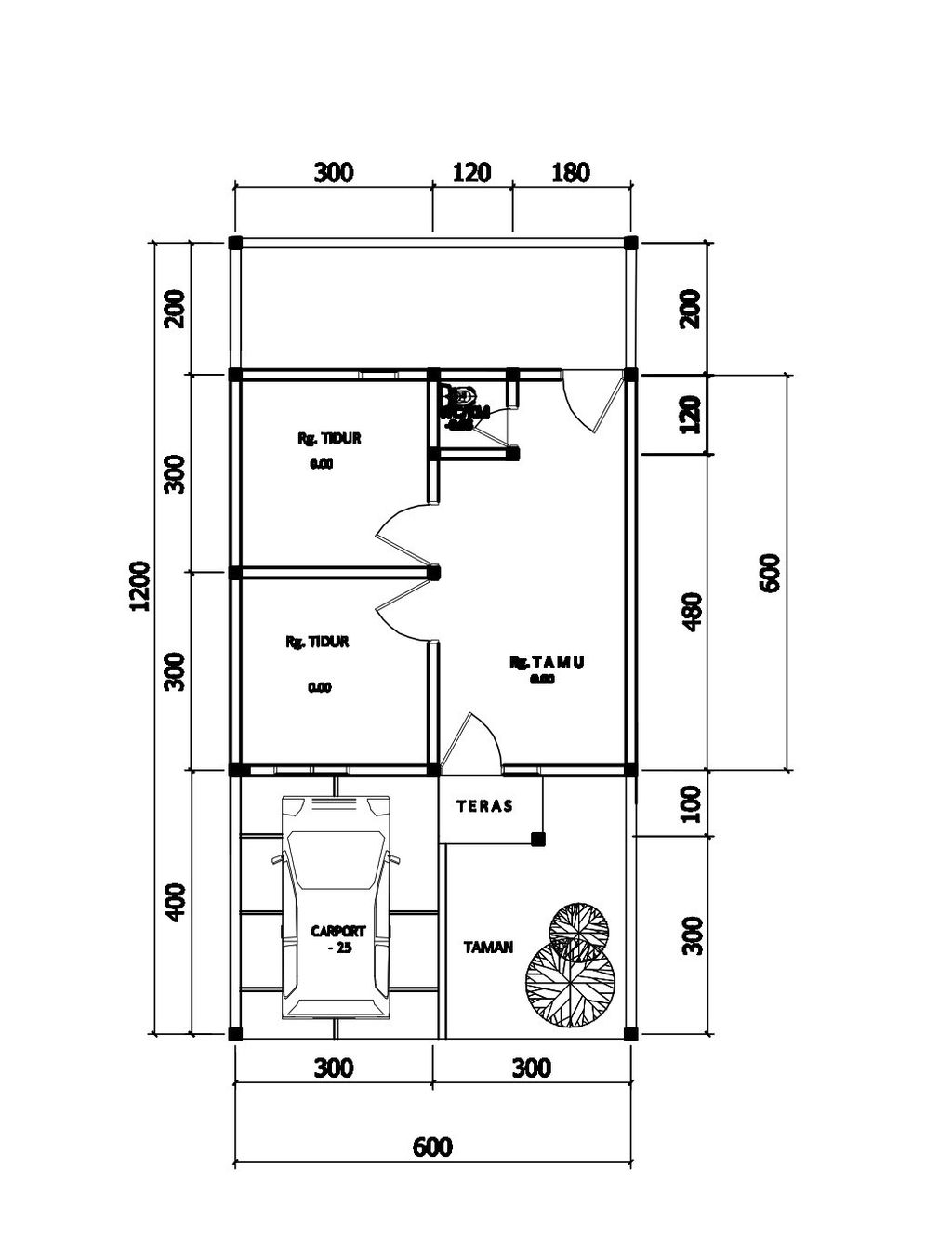 foto denah rumah tipe 36 perumahan AMEENA RESIDENCE