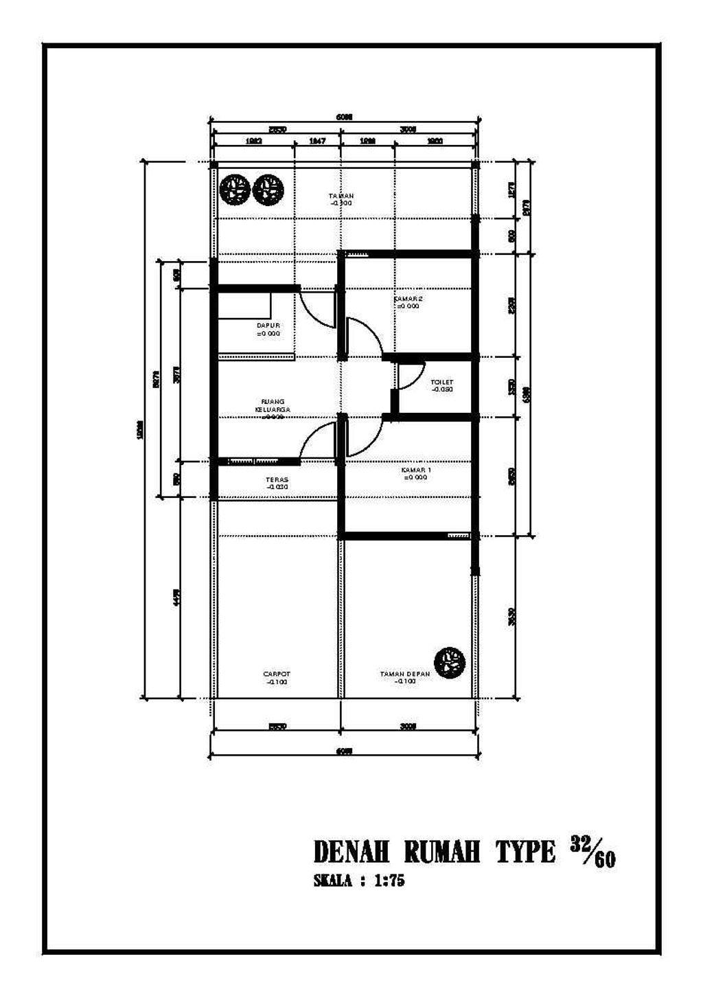 foto denah rumah tipe 32 perumahan BRIS RESIDENCE 2 Tahap 2