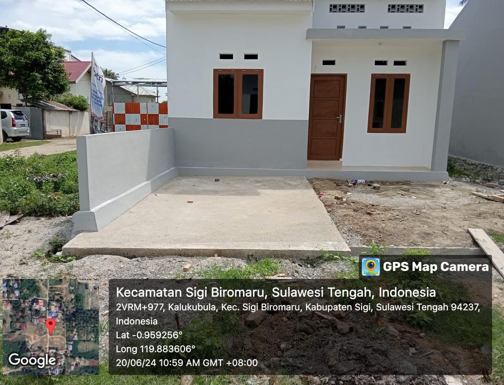 foto tampak rumah tipe 36 perumahan Macinnong Land Kalukubula