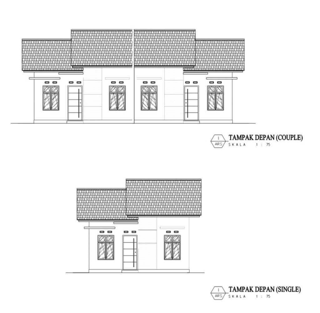foto tampak rumah tipe Subsidi 36 perumahan GREEN RESIDENCE