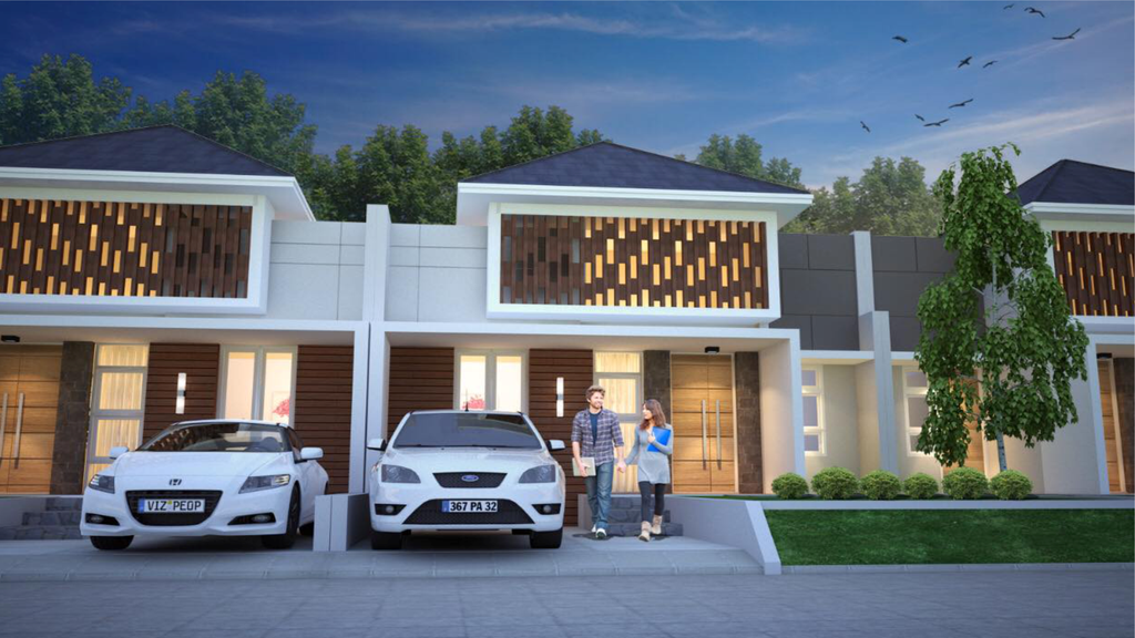 foto tampak rumah tipe 60 perumahan Lavali Privileges