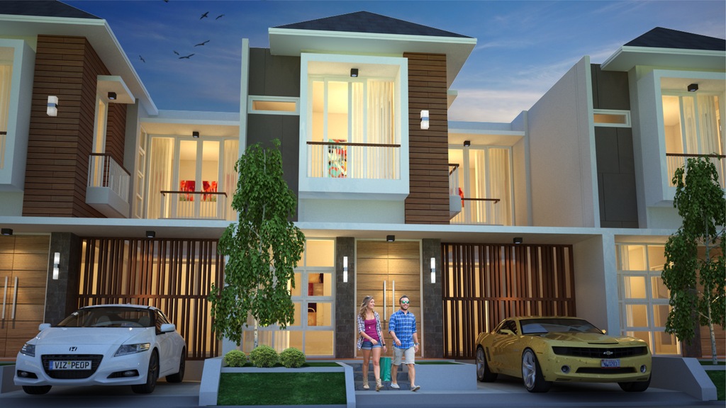 foto tampak rumah tipe 145 perumahan Lavali Privileges