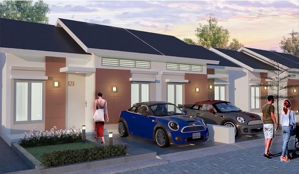 foto tampak rumah tipe 36 perumahan BUNGA PUTE RESIDENCE TAHAP KEDUA
