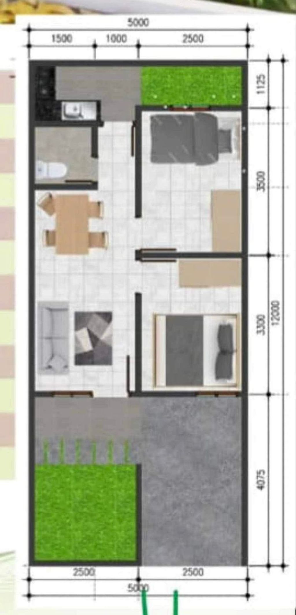 foto denah rumah tipe Subsidi perumahan VILLA KITA RESIDENCE