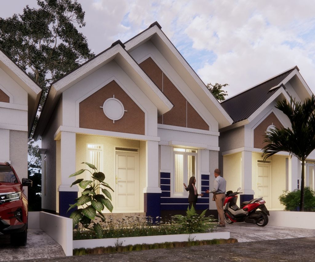 foto tampak rumah tipe 36 perumahan Safir Indah Residence