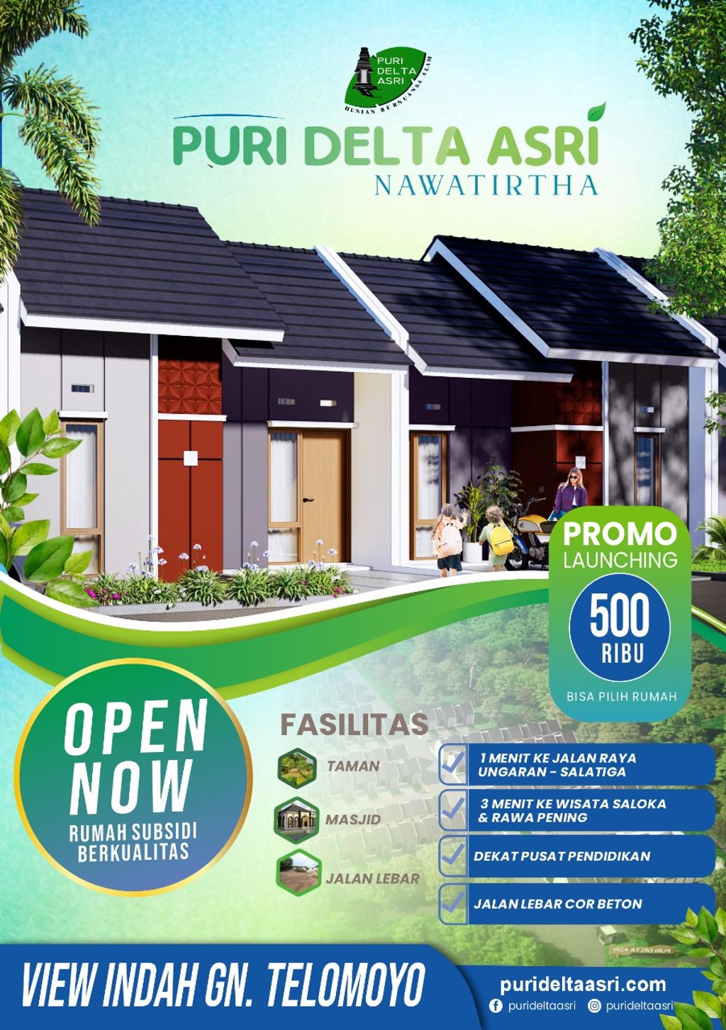 foto tampak rumah tipe 30/60 perumahan PURI DELTA ASRI 10 NAWATIRTHA