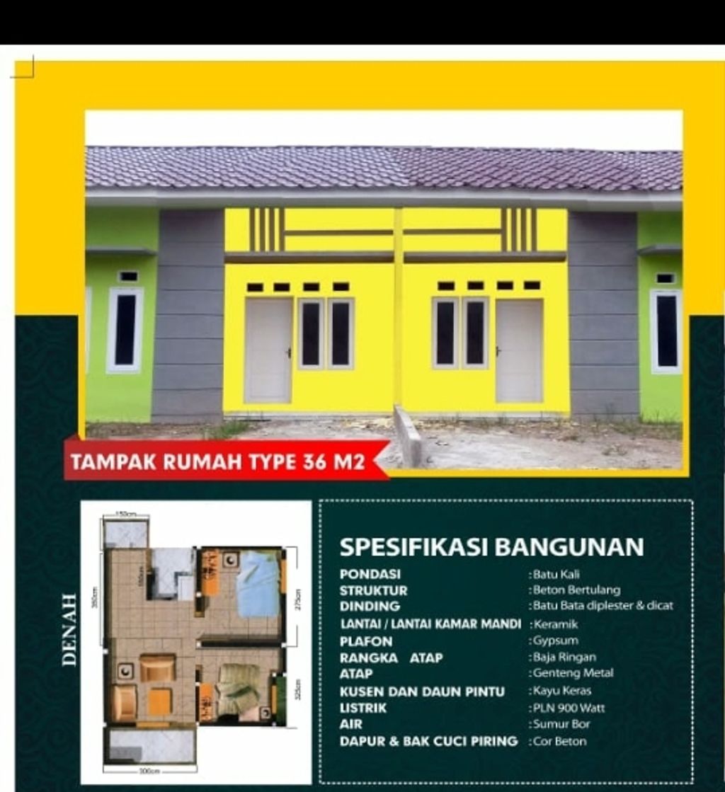 foto denah rumah tipe 36 perumahan SEHATI RESIDENCE 2
