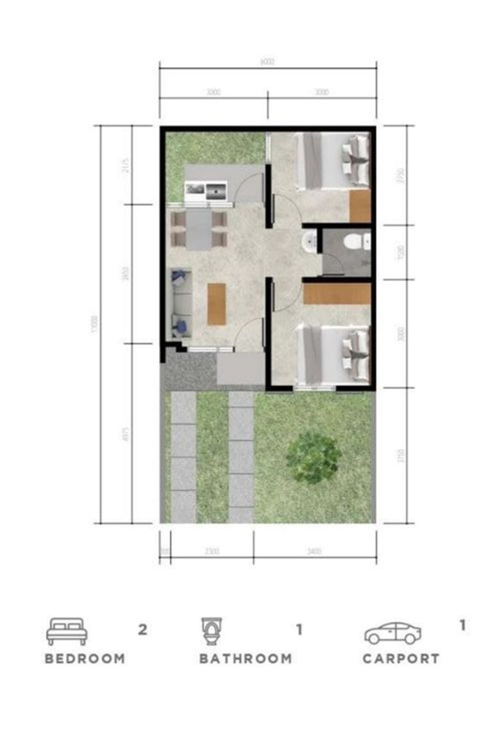 foto denah rumah tipe 36/126 perumahan BRITANIA BEKASI (TAHAP 2)