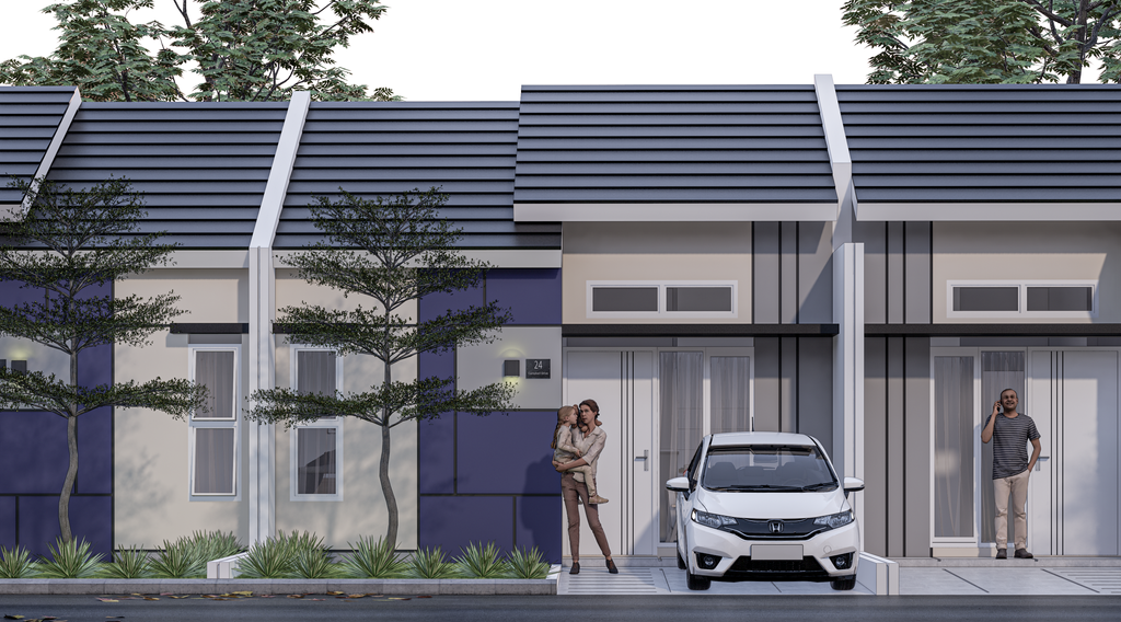 foto tampak rumah tipe 27/60 perumahan Bukit Bagendung Indah