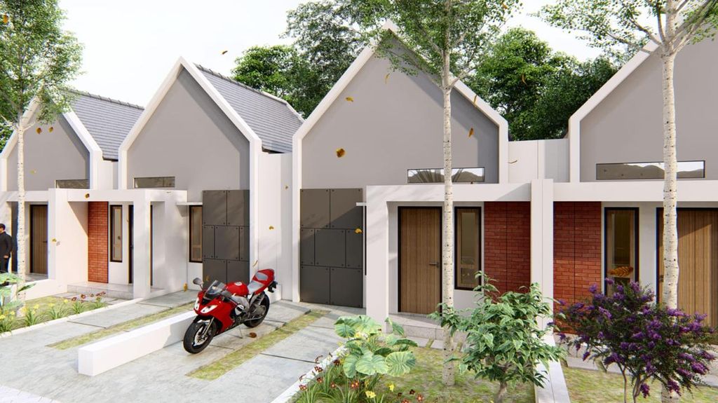 foto tampak rumah tipe SUBSIDI 30/70 perumahan GRAND ELZAYA RESIDENCE