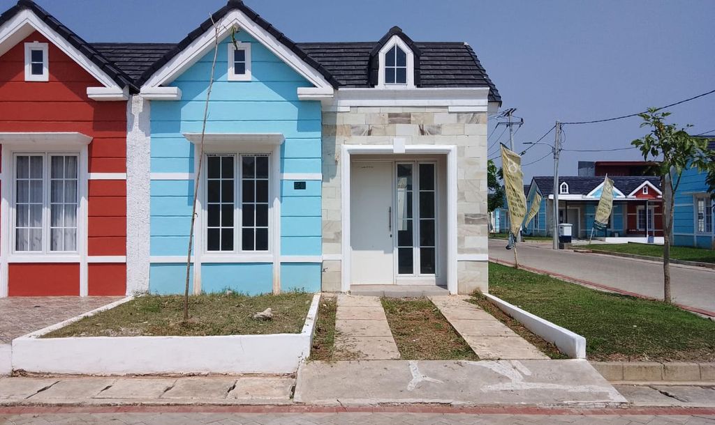 foto tampak rumah tipe 36/134 perumahan BRITANIA BEKASI (TAHAP 2)