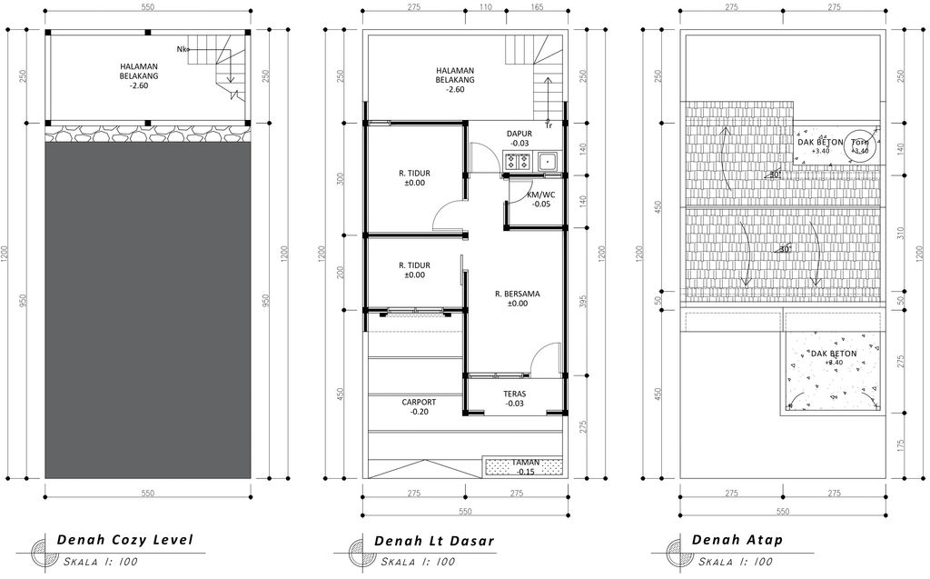 foto denah rumah tipe 30 1 Lantai - Cozy Level (398) perumahan G-Land Padalarang Valley