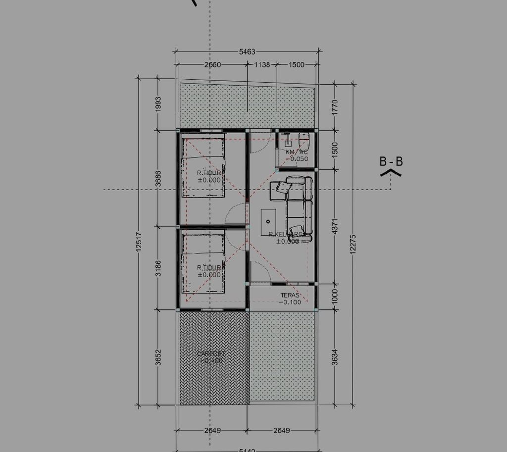 foto denah rumah tipe 36 ( finishing) perumahan Perumahan Utama Gemilang