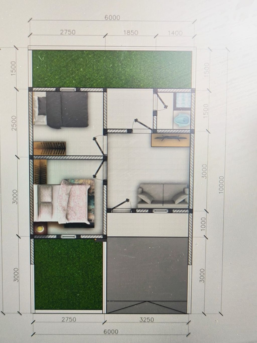 foto denah rumah tipe 27 perumahan Parama graha wonoyoso