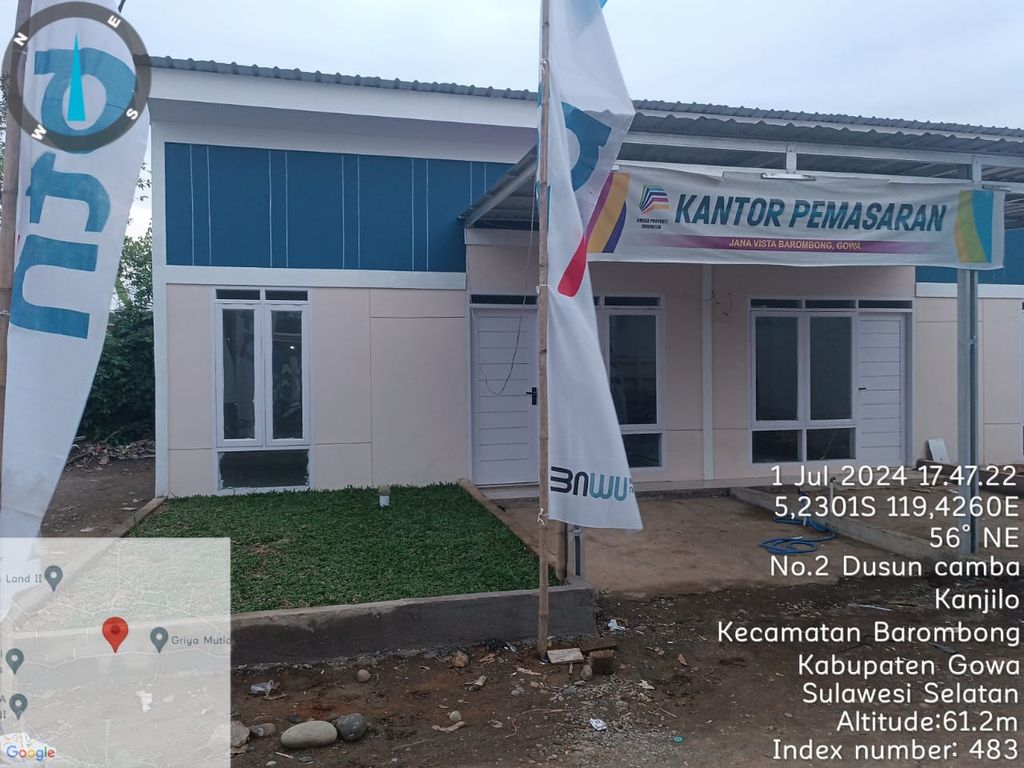 foto tampak rumah tipe 36 perumahan JANA VISTA BAROMBONG